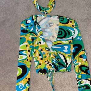 Zara Crop Top with Matching Headband